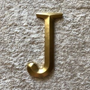 Gold Letter Wall Decor - J